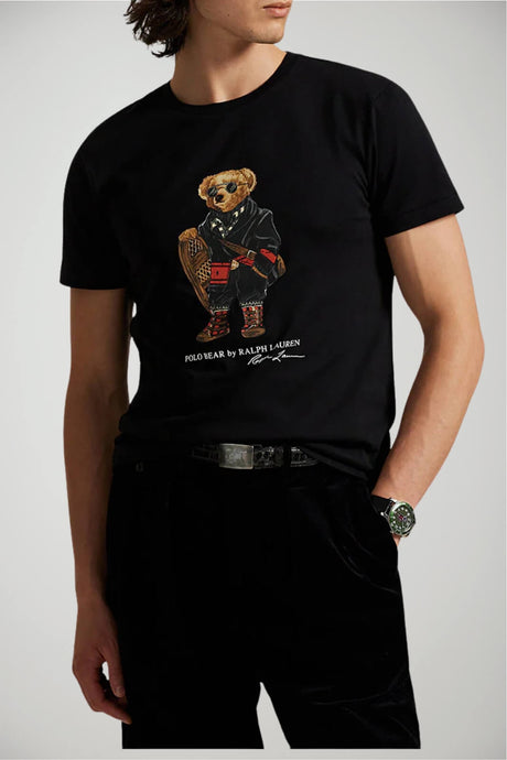 T-shirt da uomo Polo Ralph Lauren maniche corte stampa Bear fronte 1