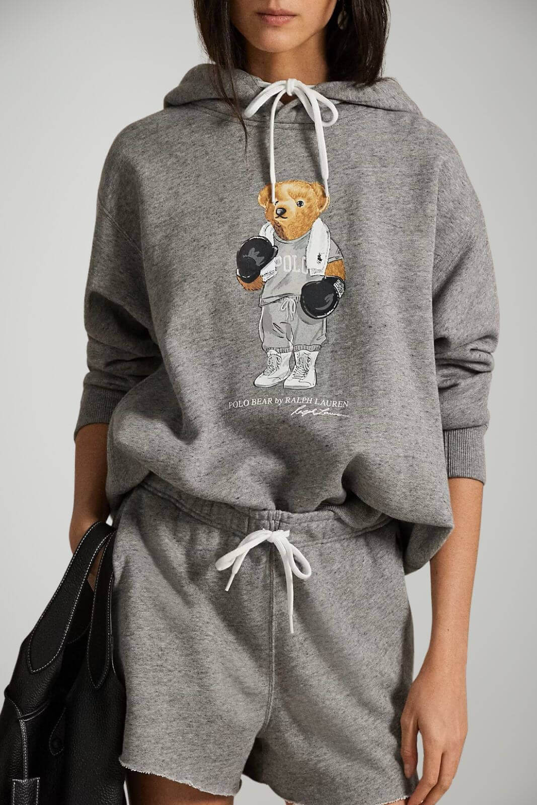 Felpa Polo Ralph Lauren da donna con cappuccio e stampa Bear fronte 1