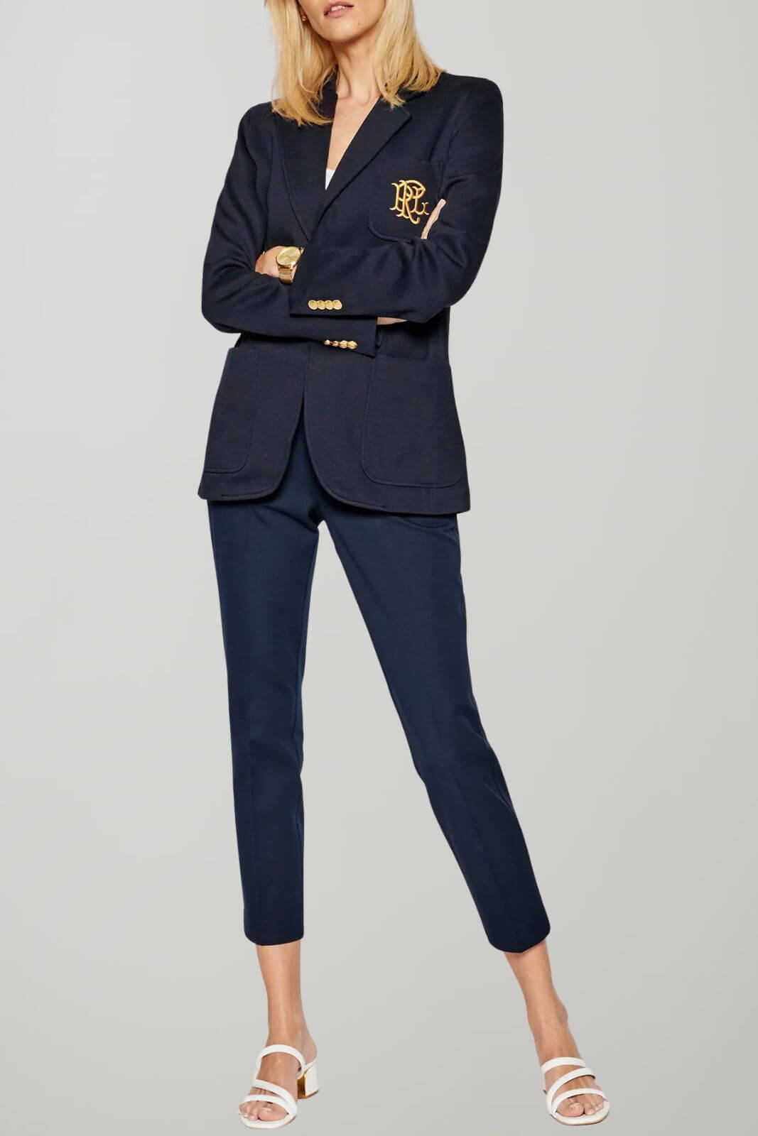 Giacca da donna monopetto con monogram Polo Ralph Lauren outfit