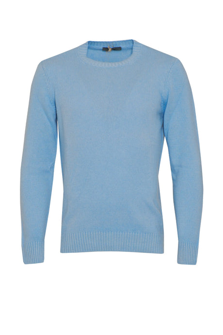 Maglia da uomo Privati a girocollo in cashmere tinta unita fronte