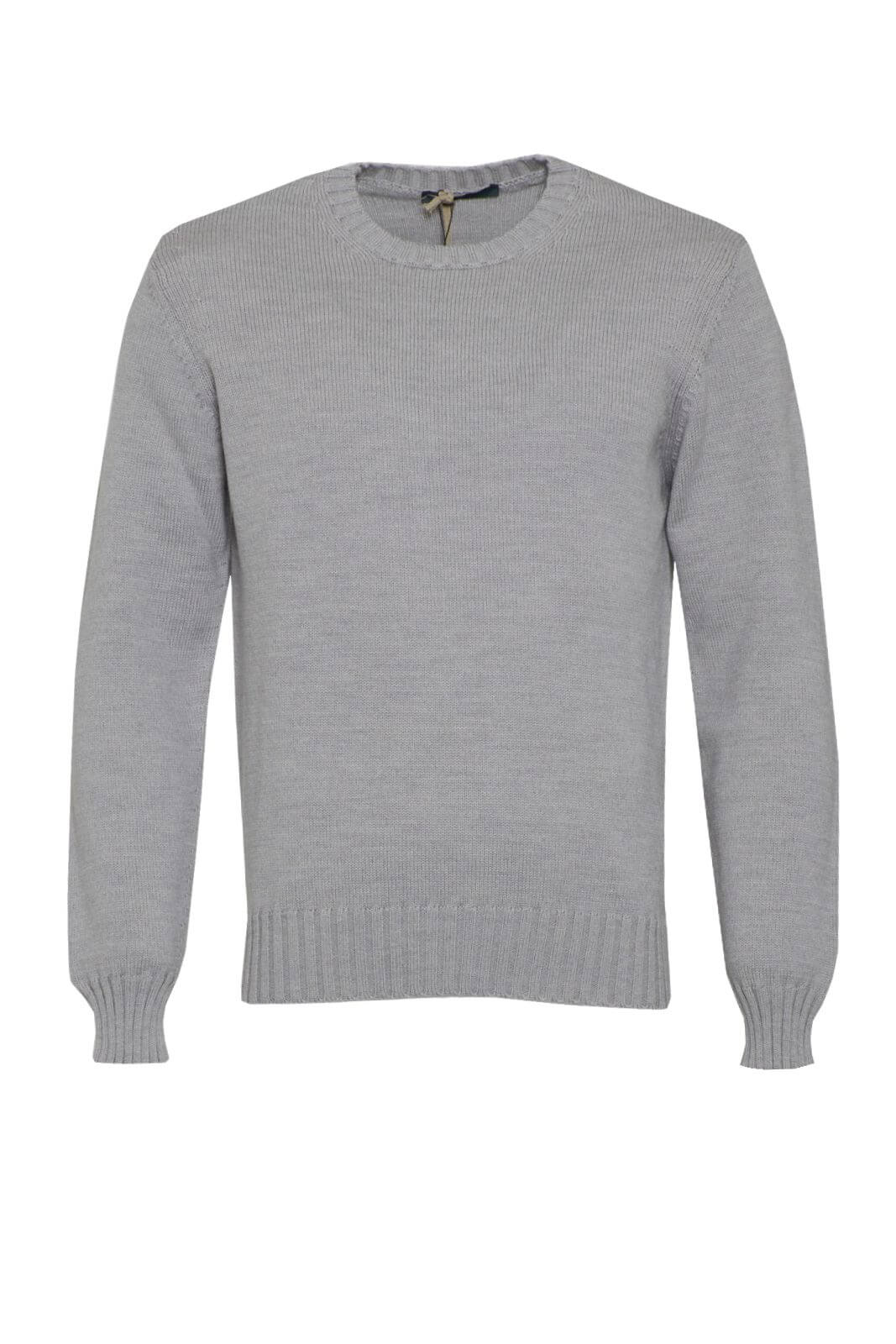 Maglia Privati in lana rasata a tinta unita e girocollo fronte