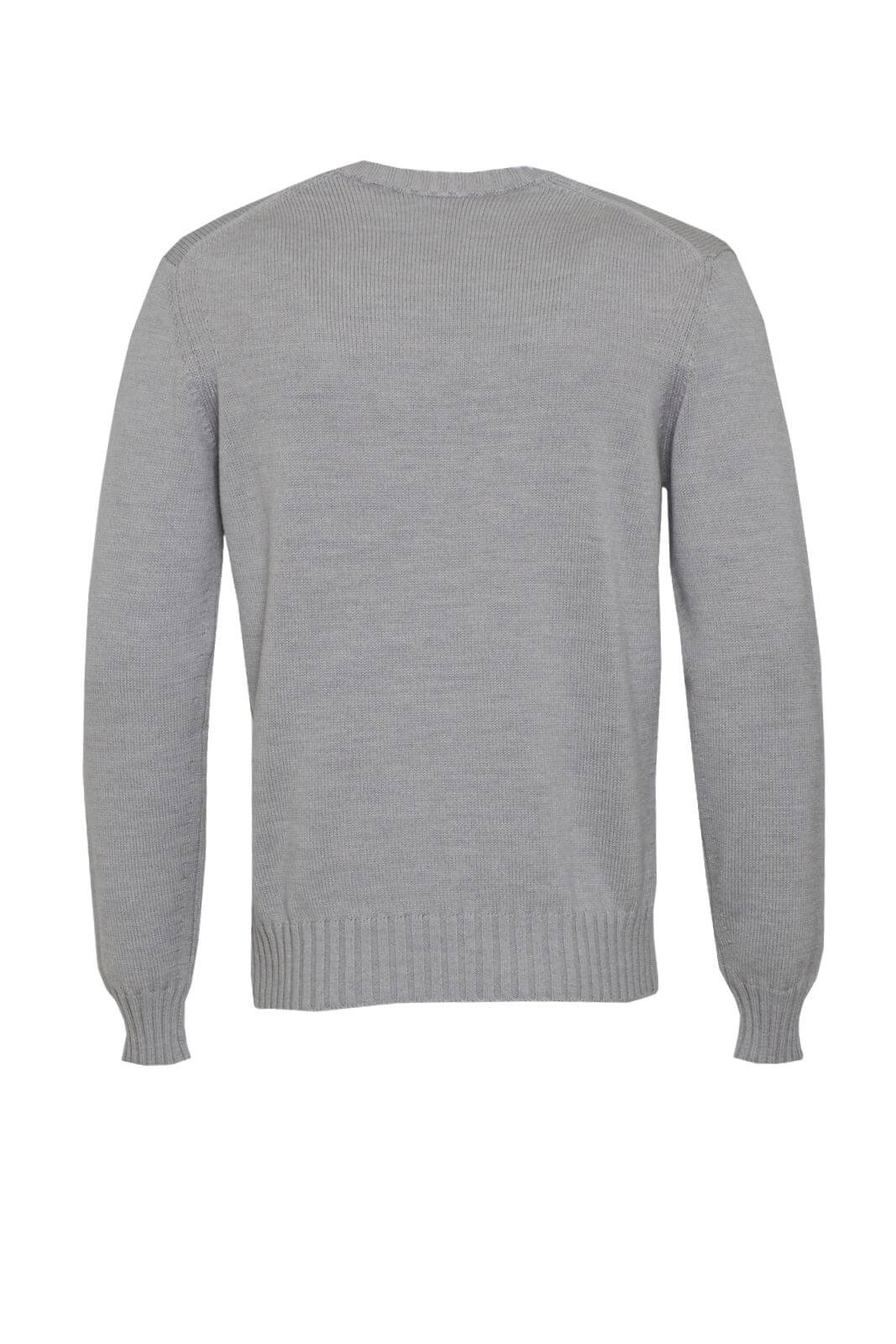 Maglia Privati in lana rasata a tinta unita e girocollo retro