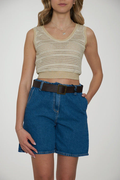 Camiseta de tirantes de crochet Imperial para mujer