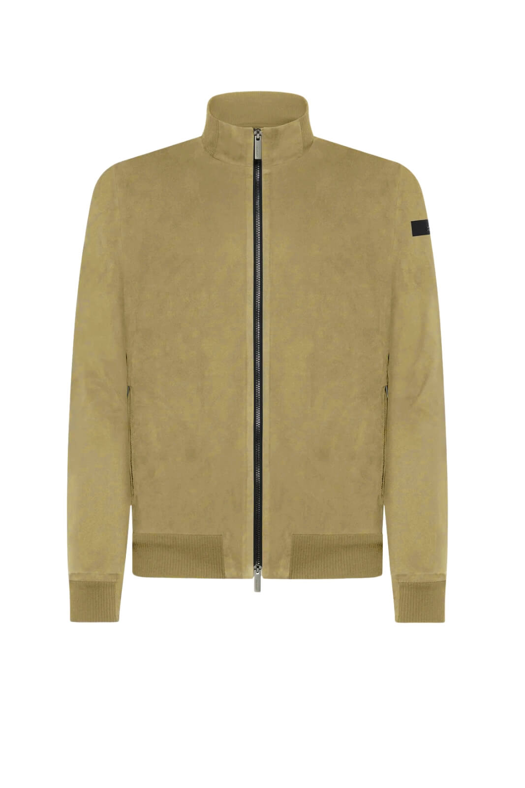 Bomber da uomo effetto scamosciato con zip centrale