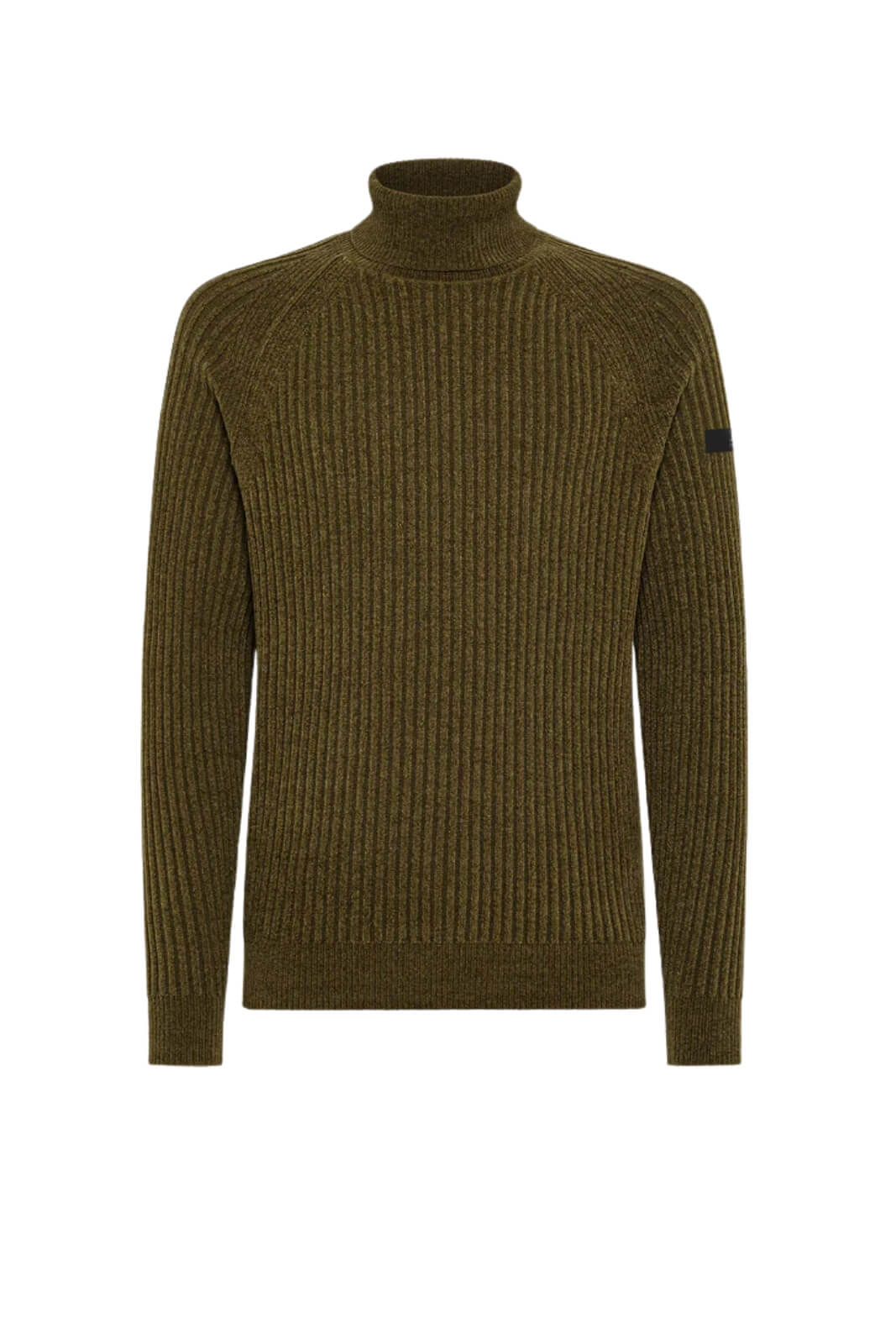 Dolcevita da uomo RRD in velluto con logo al braccio fronte