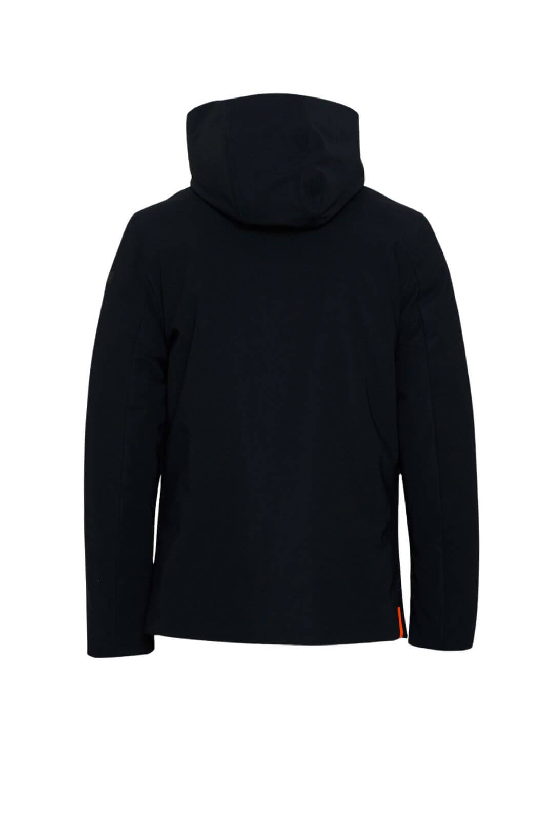 Giubbino da uomo RRD in tessuto tecnico con cappuccio e zip retro