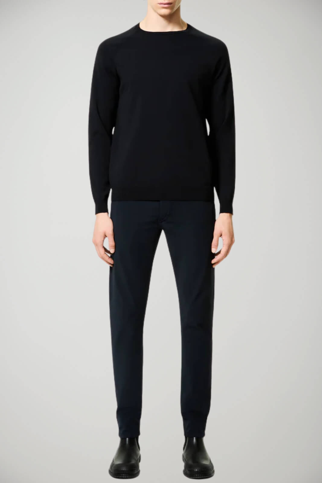 Maglia da uomo RRD a girocollo tinta unita outfit