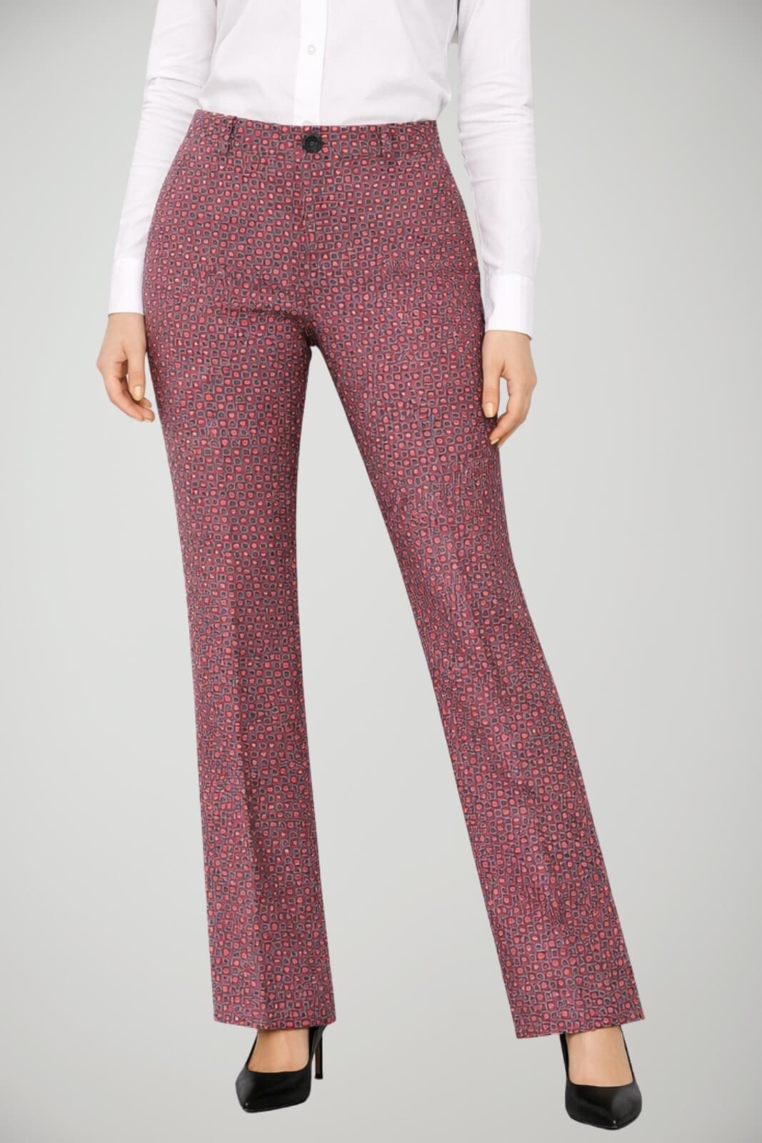 Pantaloni da donna RRD chino in tessuto surflex con stampa pattern all over