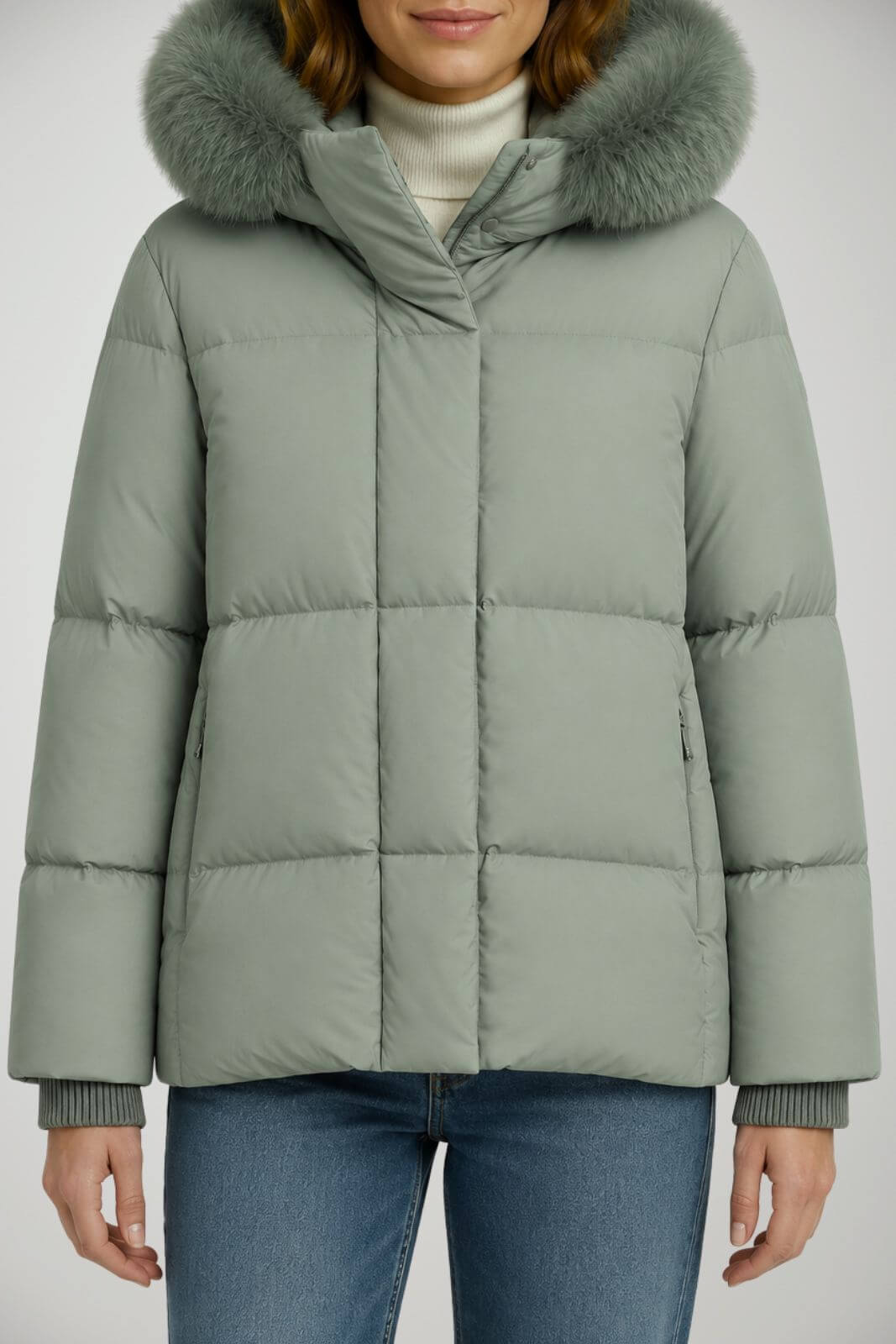 RRD Piumino Donna Fly Tubic 18 Hood Fur / Salvia