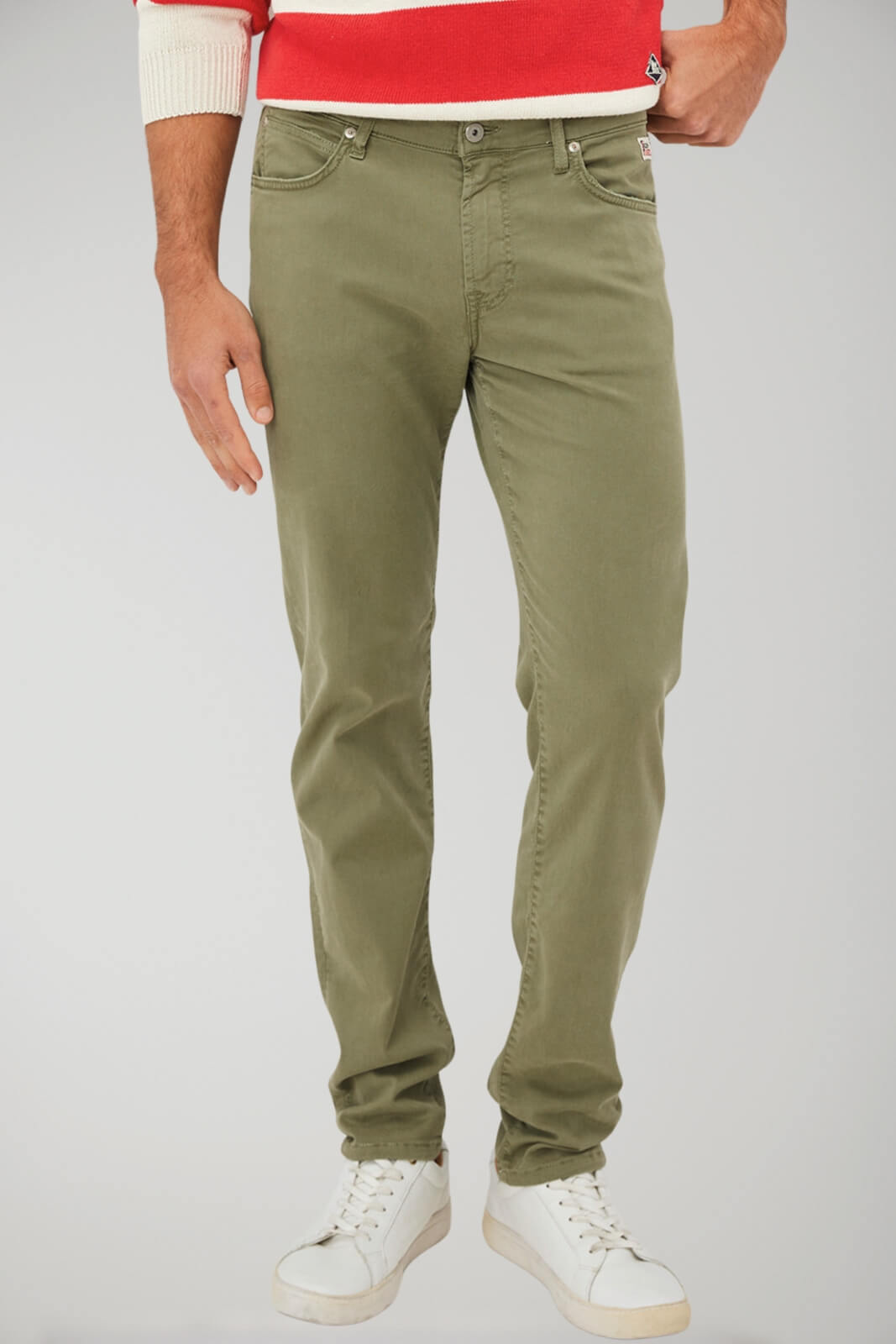 Pantalones de hombre Roy Rogers 517 PLAIN DRILL STRETCH CROW