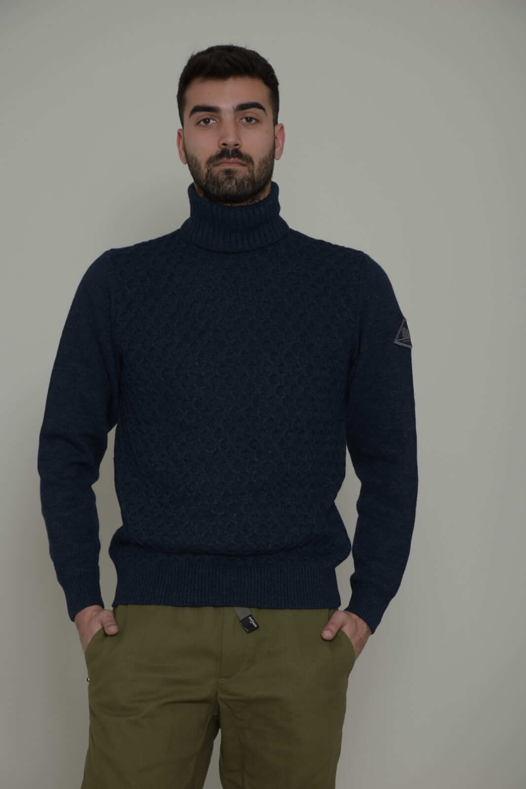 RAGMAN Maglia A Collo Alto Uomo In Puro Cotone - Primo Strato A Maniche Lunghe (Nero, 4XL)