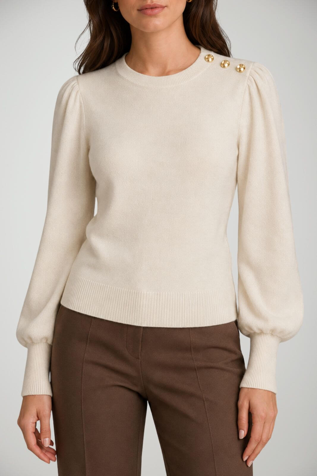Ralph Lauren Maglia Donna con Bottoni sul Collo