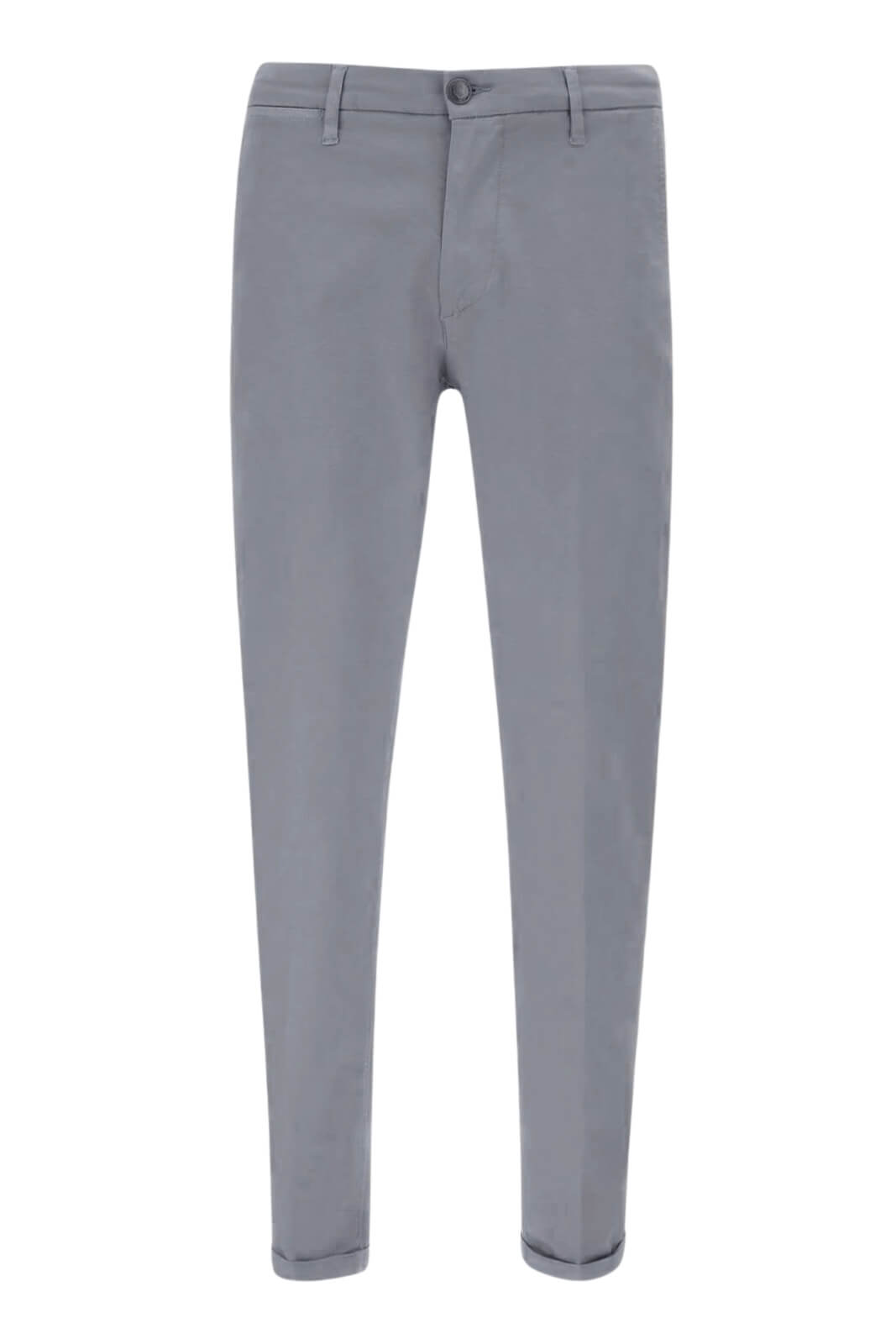 Pantaloni chino da uomo Re Hash in gabardina fronte grigio