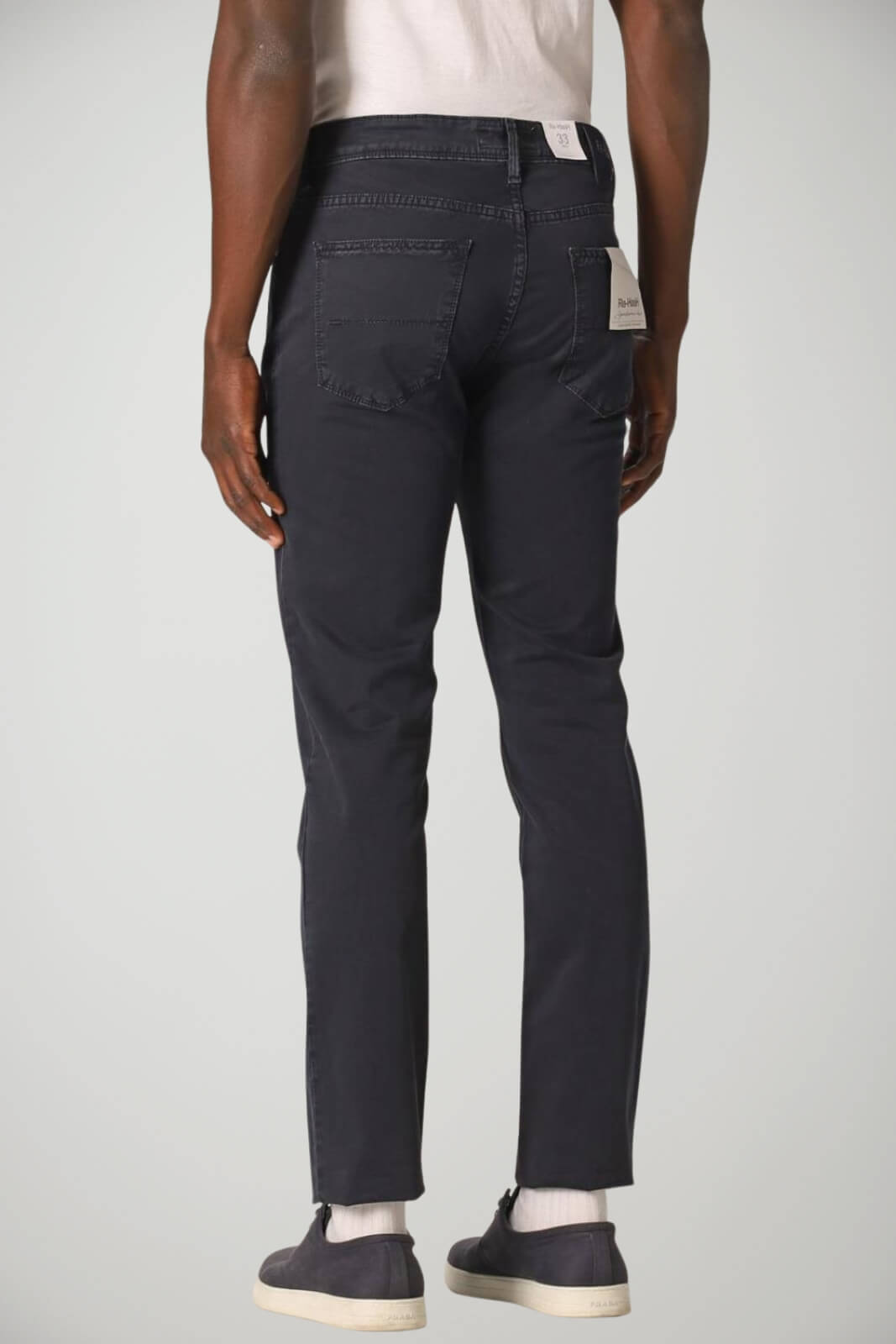 Pantaloni chino da uomo Rubens in gabardina cinque tasche retro