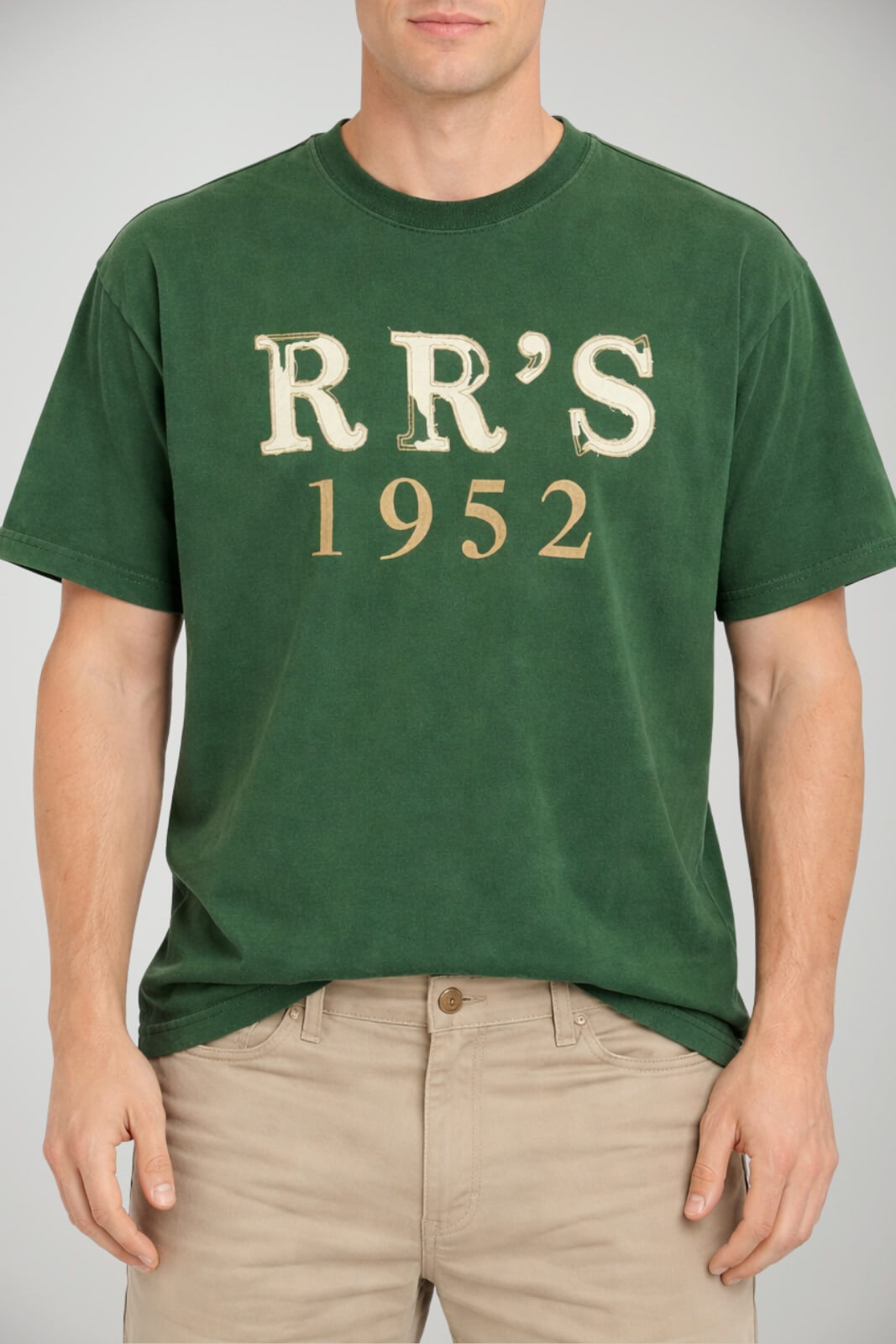 Roy Roger’s T-shirt Uomo in jersey con patch / Army