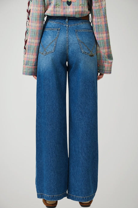 Roy Rogers Jeans Donna Flare in Misto Cotone Marta Kir Royal