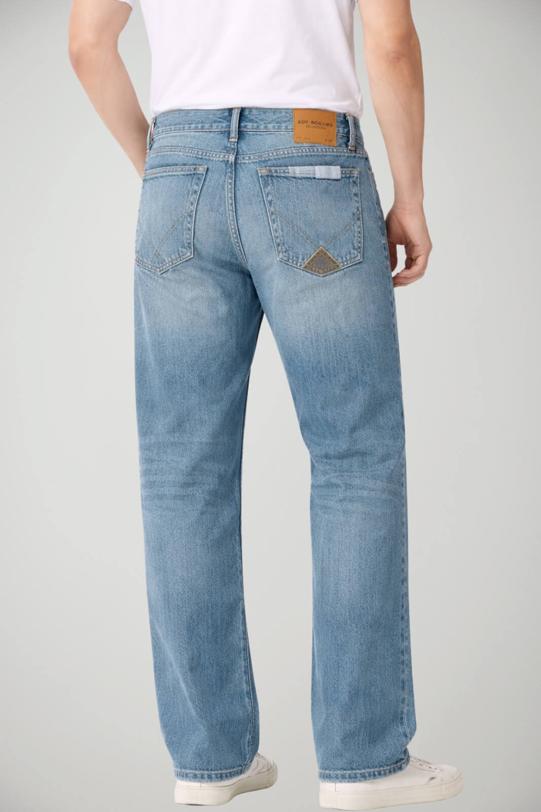 Jeans da uomo Roy Rogers dal lavaggio chiaro effetto used