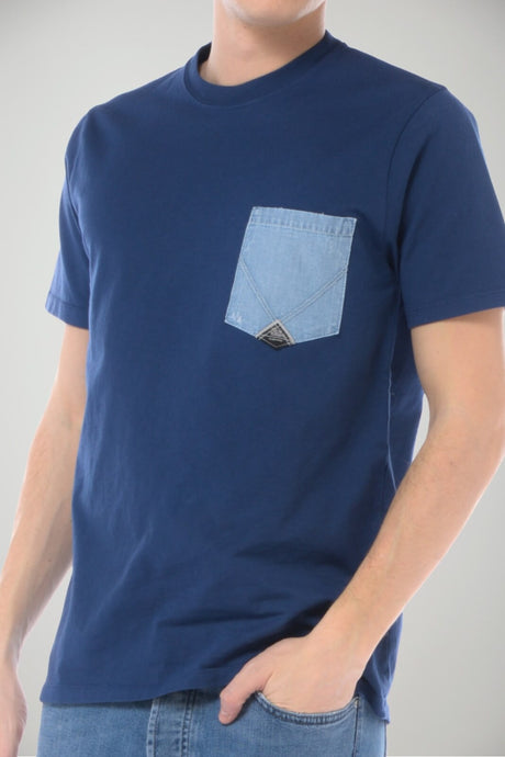T-shirt da uomo in cotone Roy Rogers con taschino