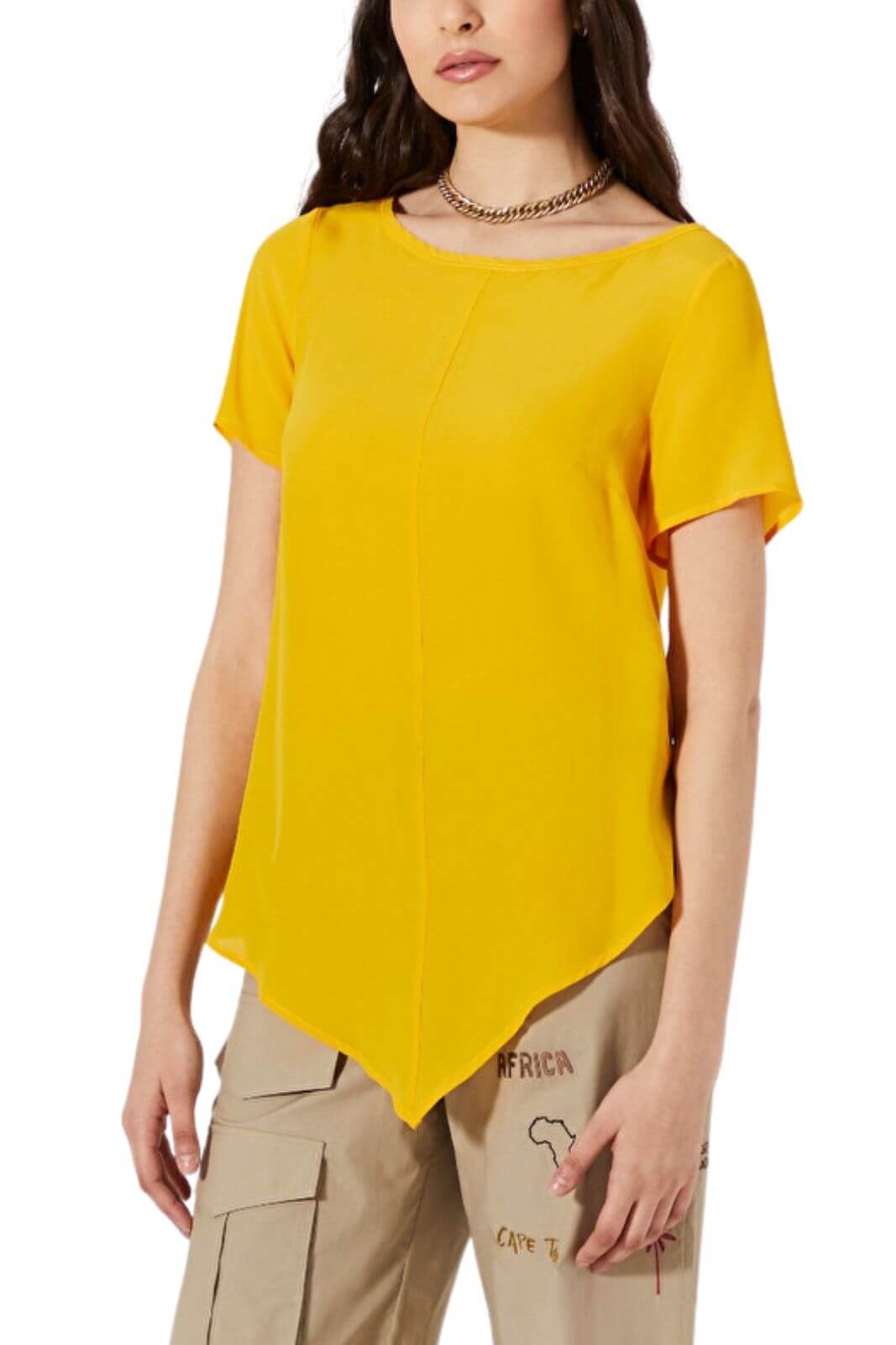 Manila Grace Blusa de mujer en mezcla de seda