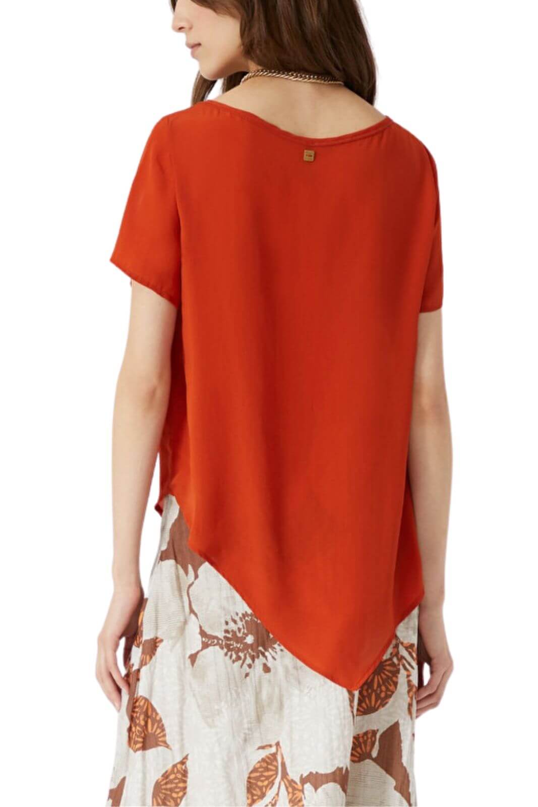 Manila Grace Blusa de mujer en mezcla de seda