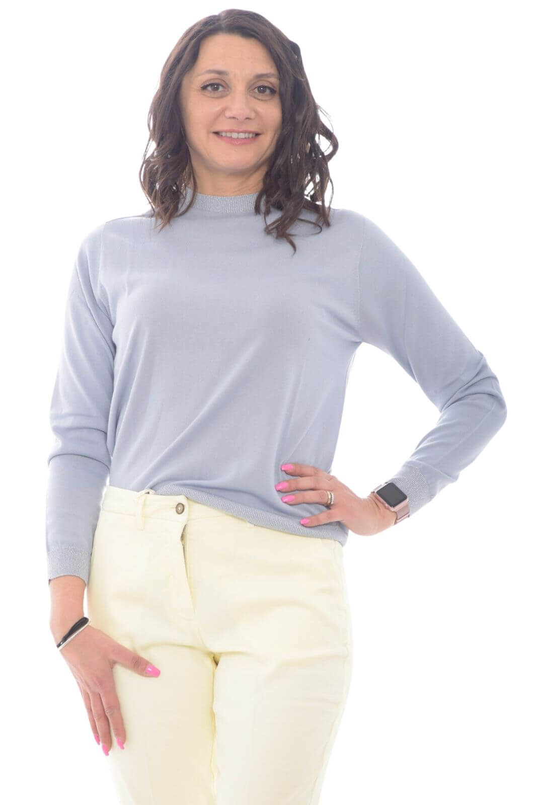Peserico Women's Sweater with Lurex Finishes