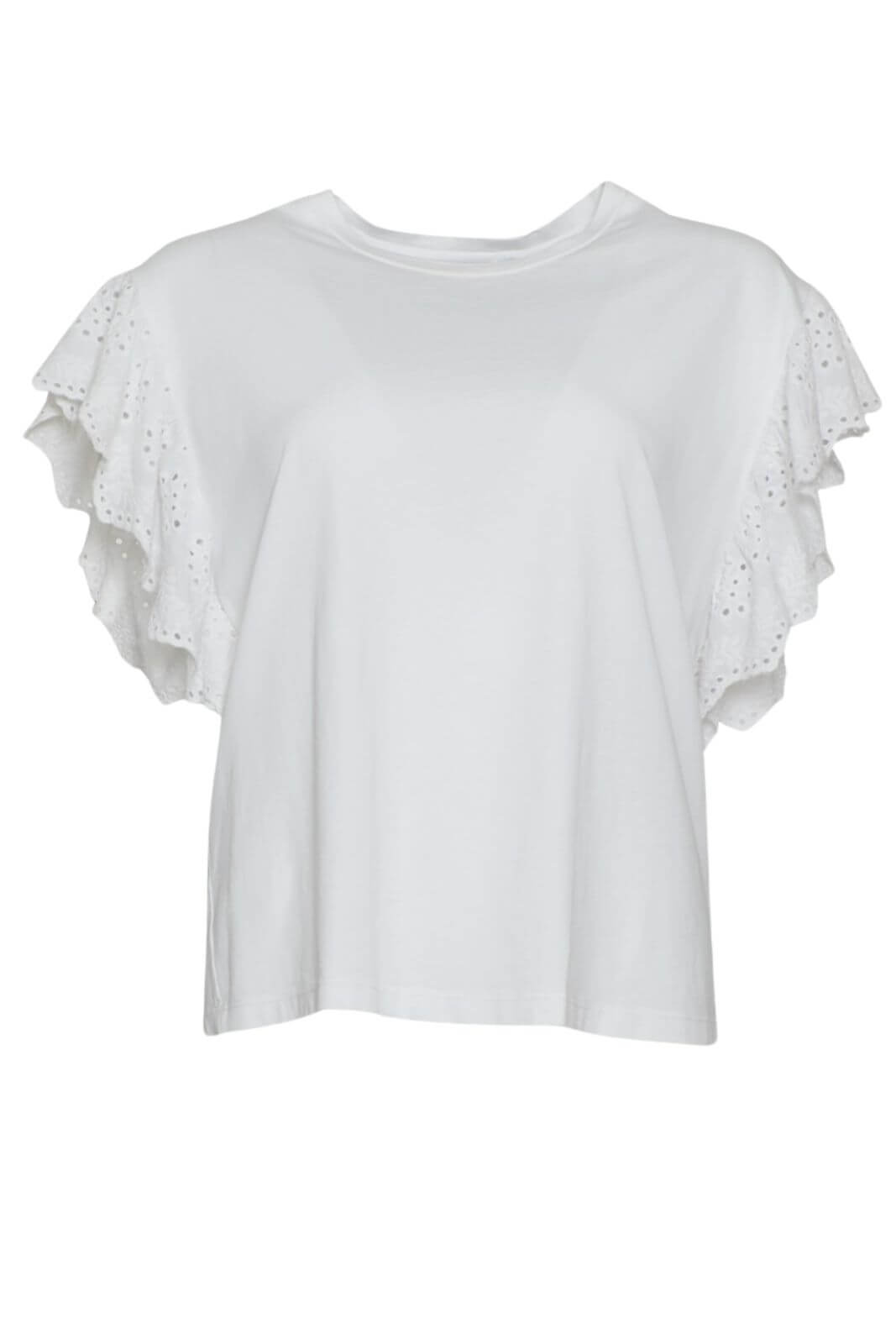 Le Sarte del Sole women's blouse with San Gallo lace sleeves