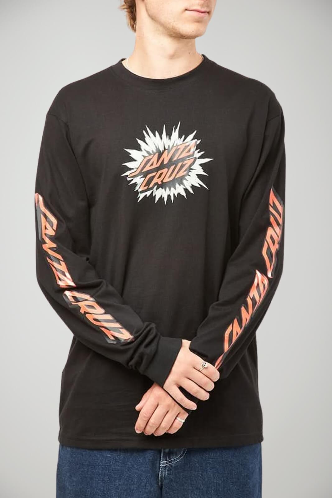 T-Shirt da uomo Santa Cruz a maniche lunghe fronte 1