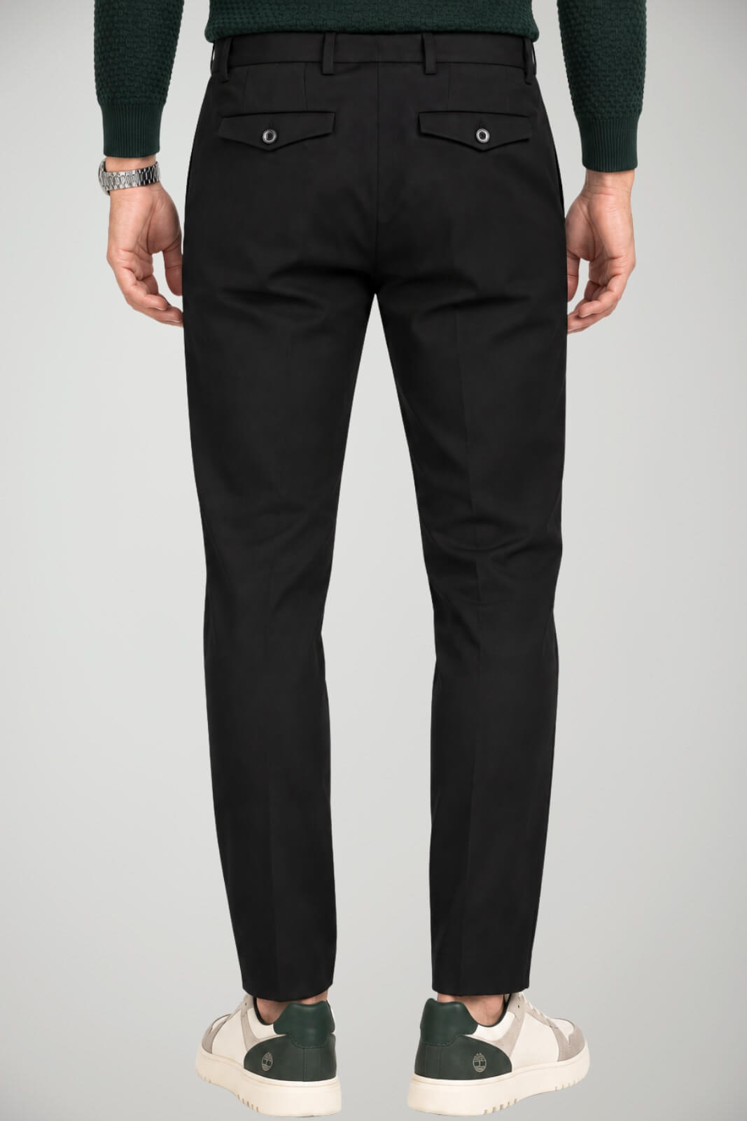 Sartori Pantaloni Uomo Chino con Pinces in Misto Cotone