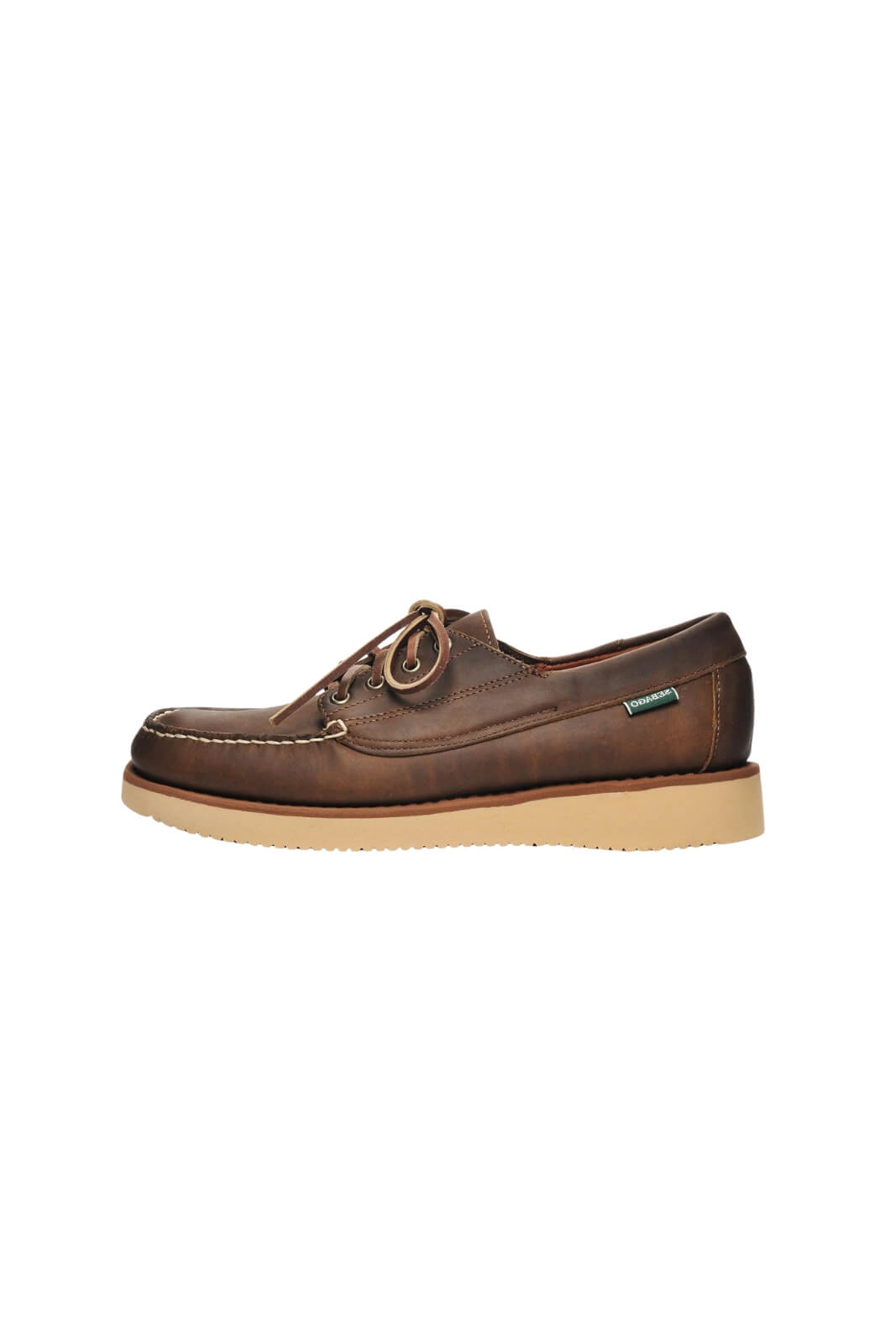 Mocassini Sebago in pelle da uomo con lacci in cuoio