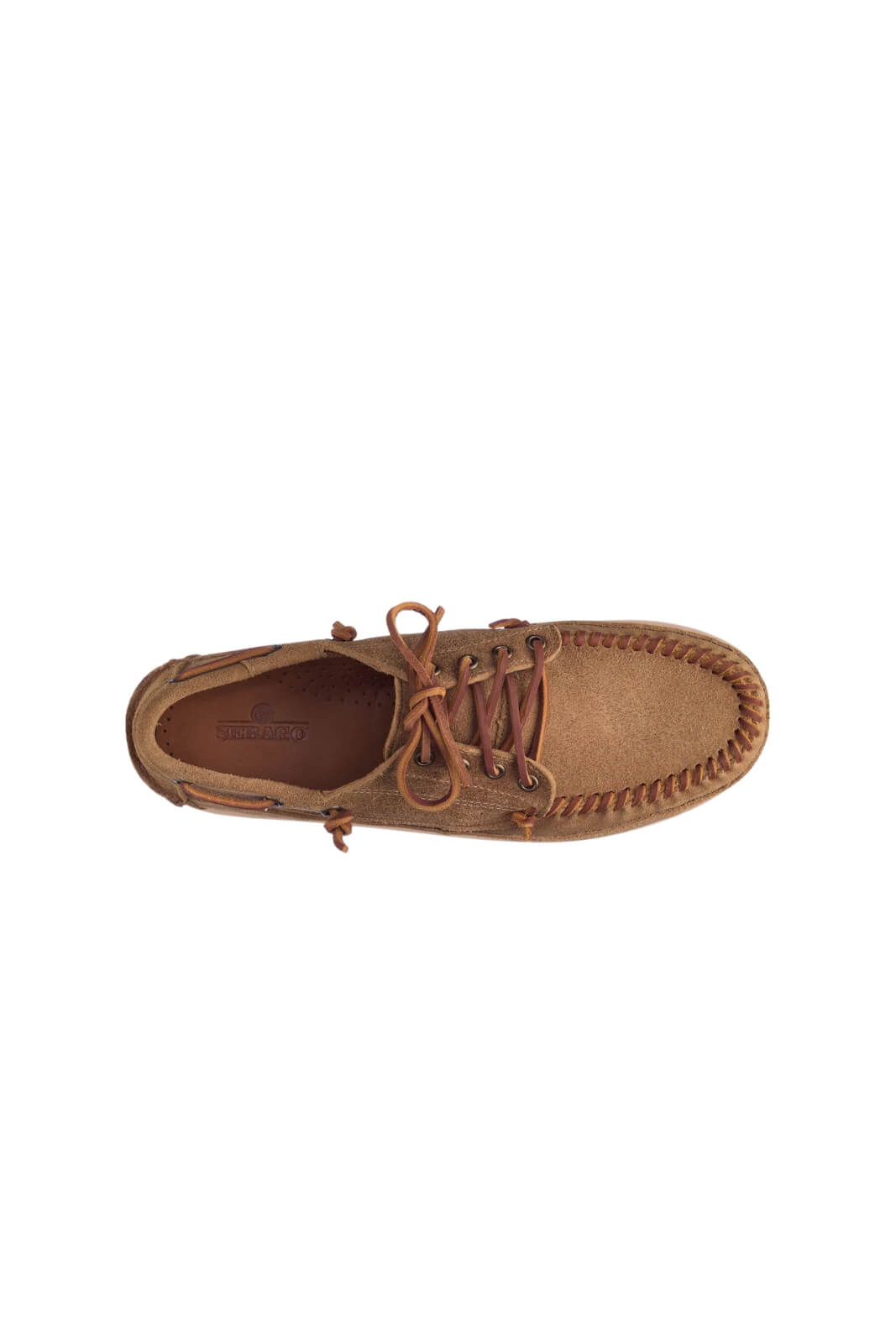 Mocassini Sebago da uomo in pelle scamosciata e lacci in cuoio