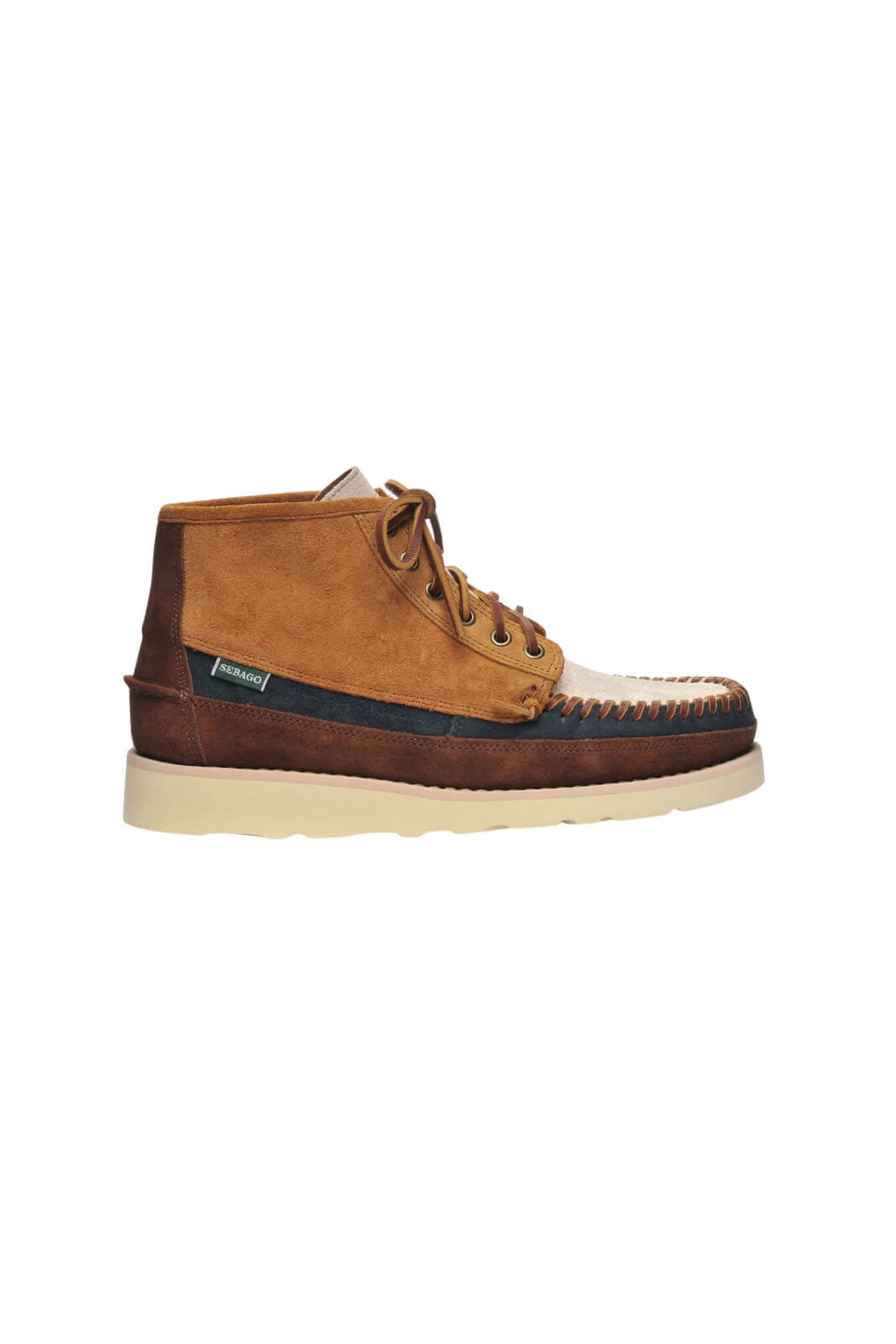 Stivaletto Sebago da uomo in camoscio con lacci in cuoio