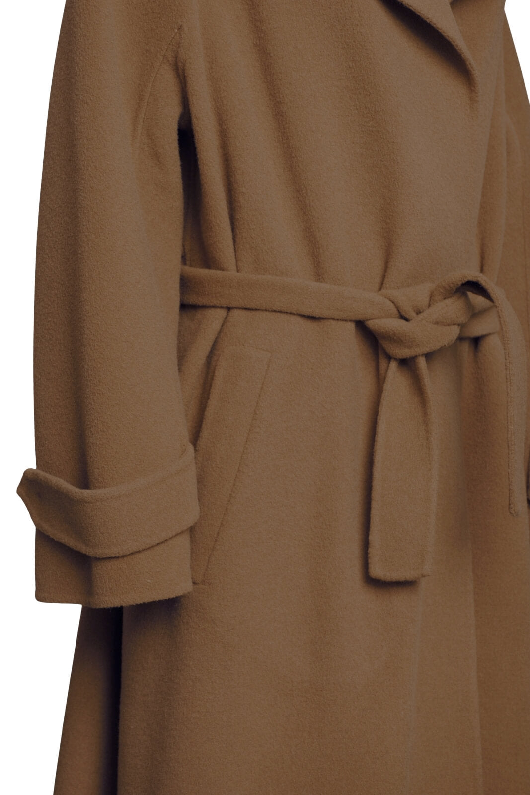 Cappotto donna con fusciacca dettaglio