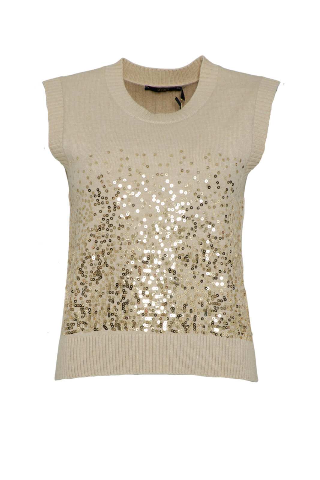 Seventy maglia gilet paillettes fronte