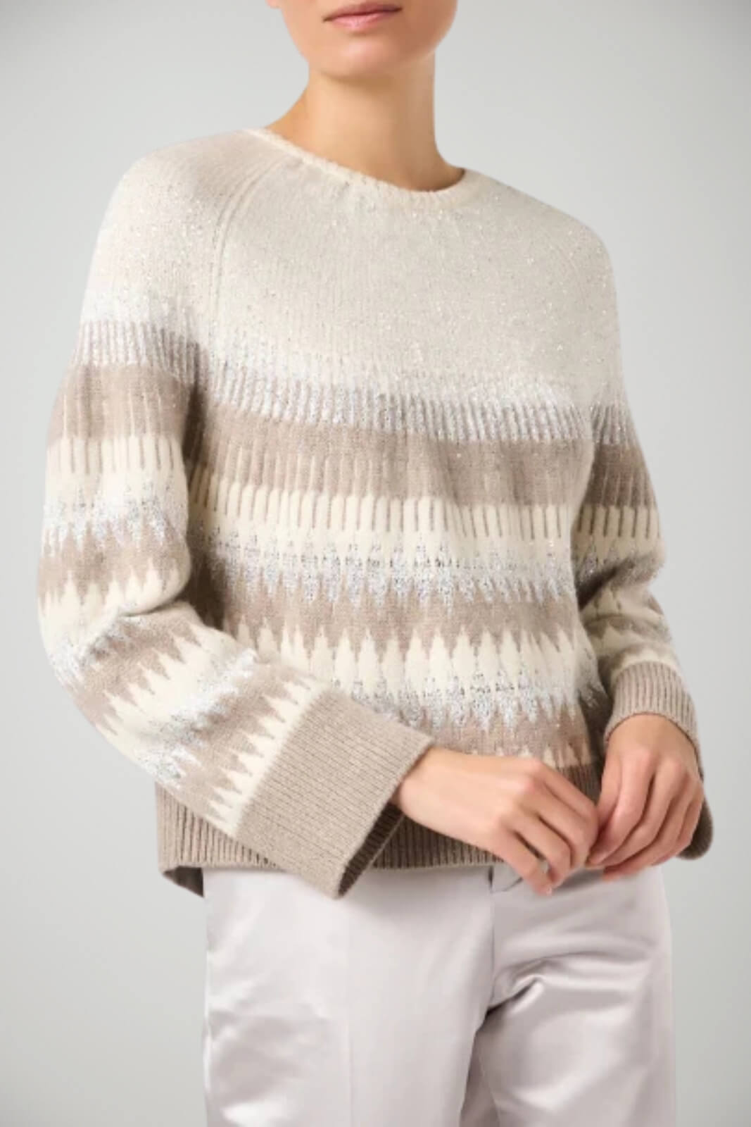 Maglia da donna Seventy con lurex e micro-paillettes fronte 1