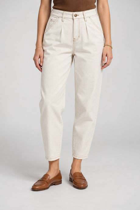 Shaft Pantaloni Donna Cinque Tasche con Cuciture a Contrasto