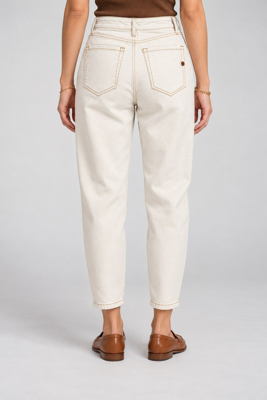 Shaft Pantaloni Donna Cinque Tasche con Cuciture a Contrasto