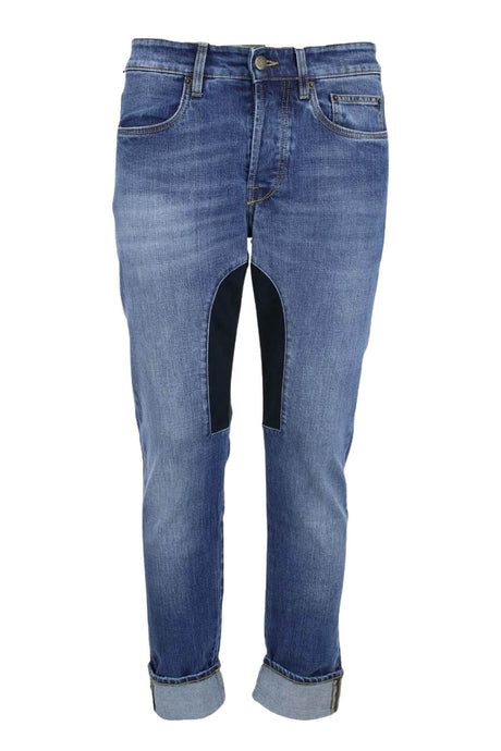 Jeans da uomo Siviglia con toppe in alcantara e cinque tasche