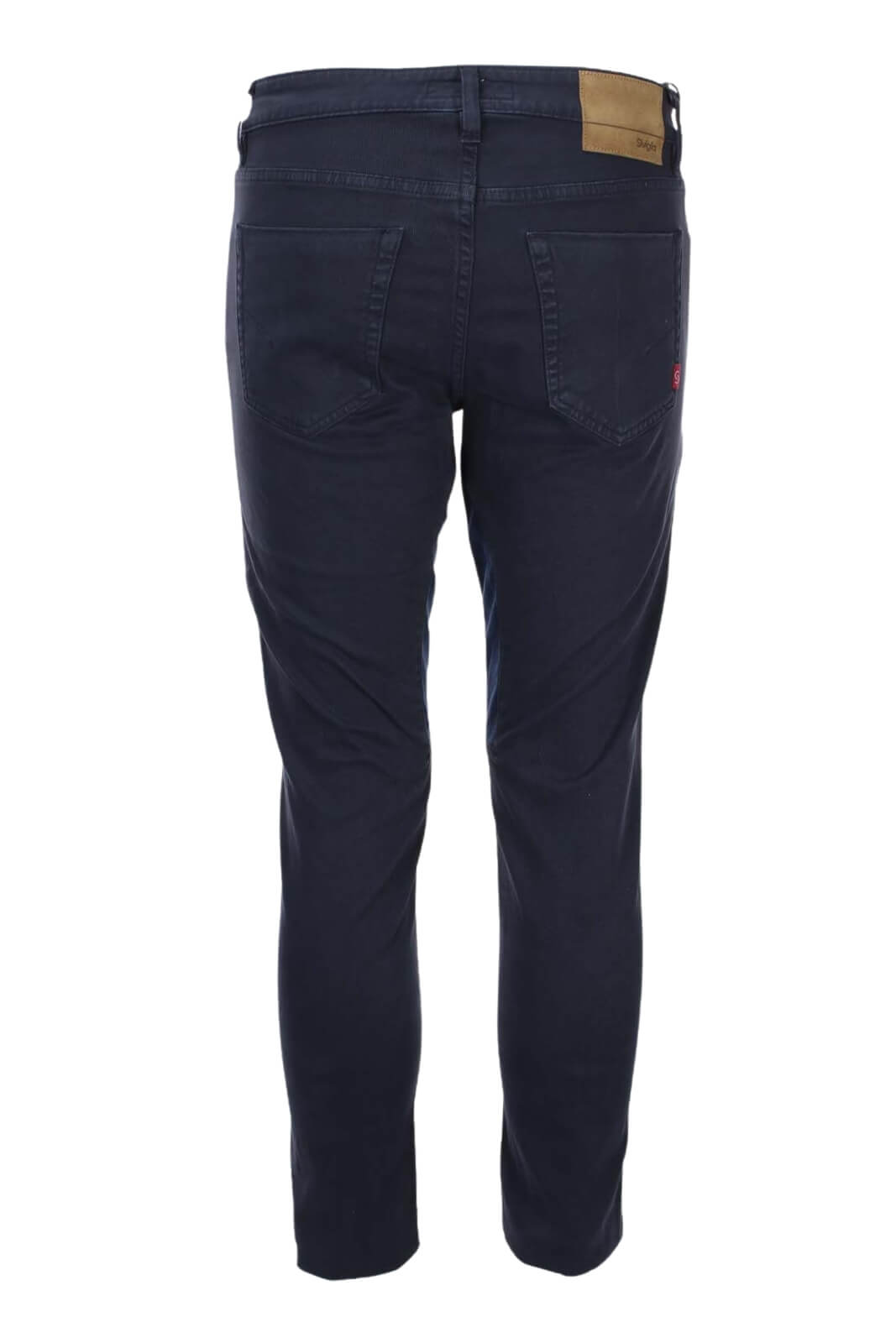 Pantaloni da uomo Siviglia in gabardina con toppe in alcantara retro