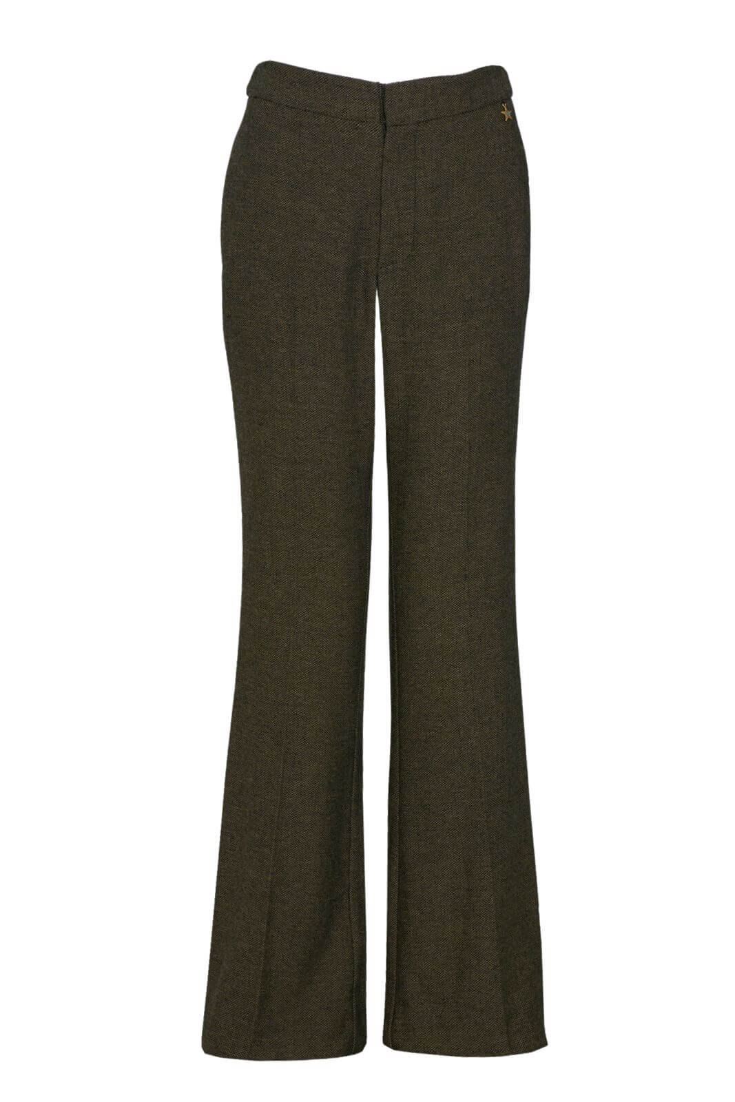 Pantaloni donna flare in fantasia sale e pepe fronte