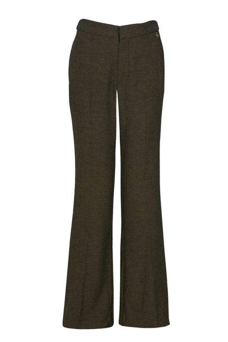 Pantaloni donna flare in fantasia sale e pepe fronte