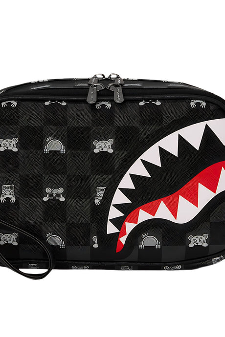 Sprayground Beauty Case Gray Peeking Check