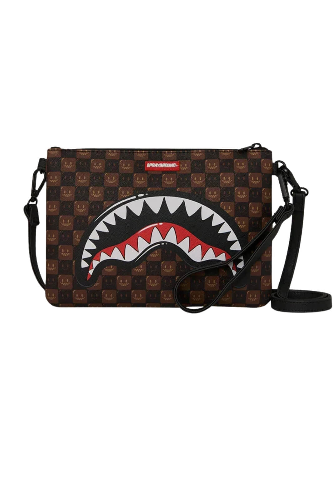 Sprayground Pochette Shark Brown Check
