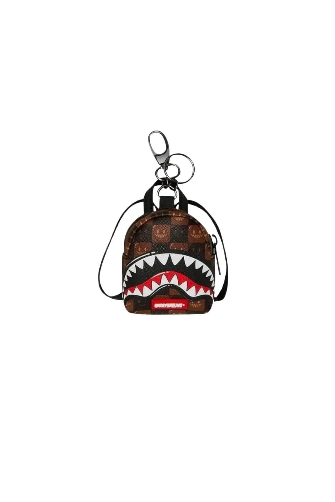 Sprayground Portachiavi Bubble Brown Check Keychain