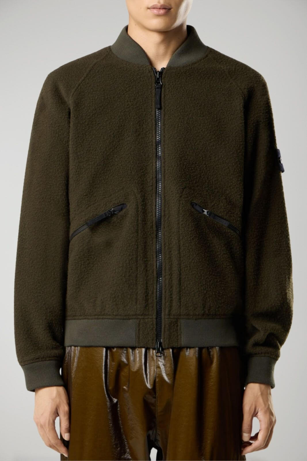 Stone Island giubbotto uomo in panno ratinato