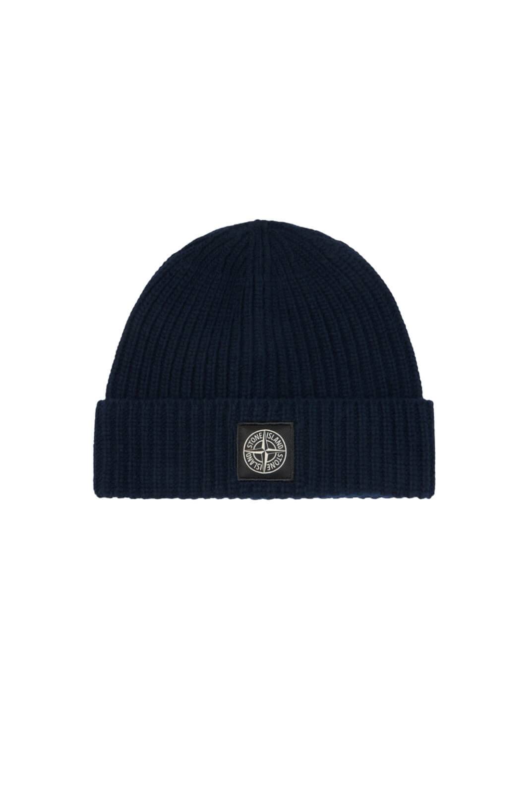 Cappello Stone Island da uomo in lana Geelong fronte blu navy