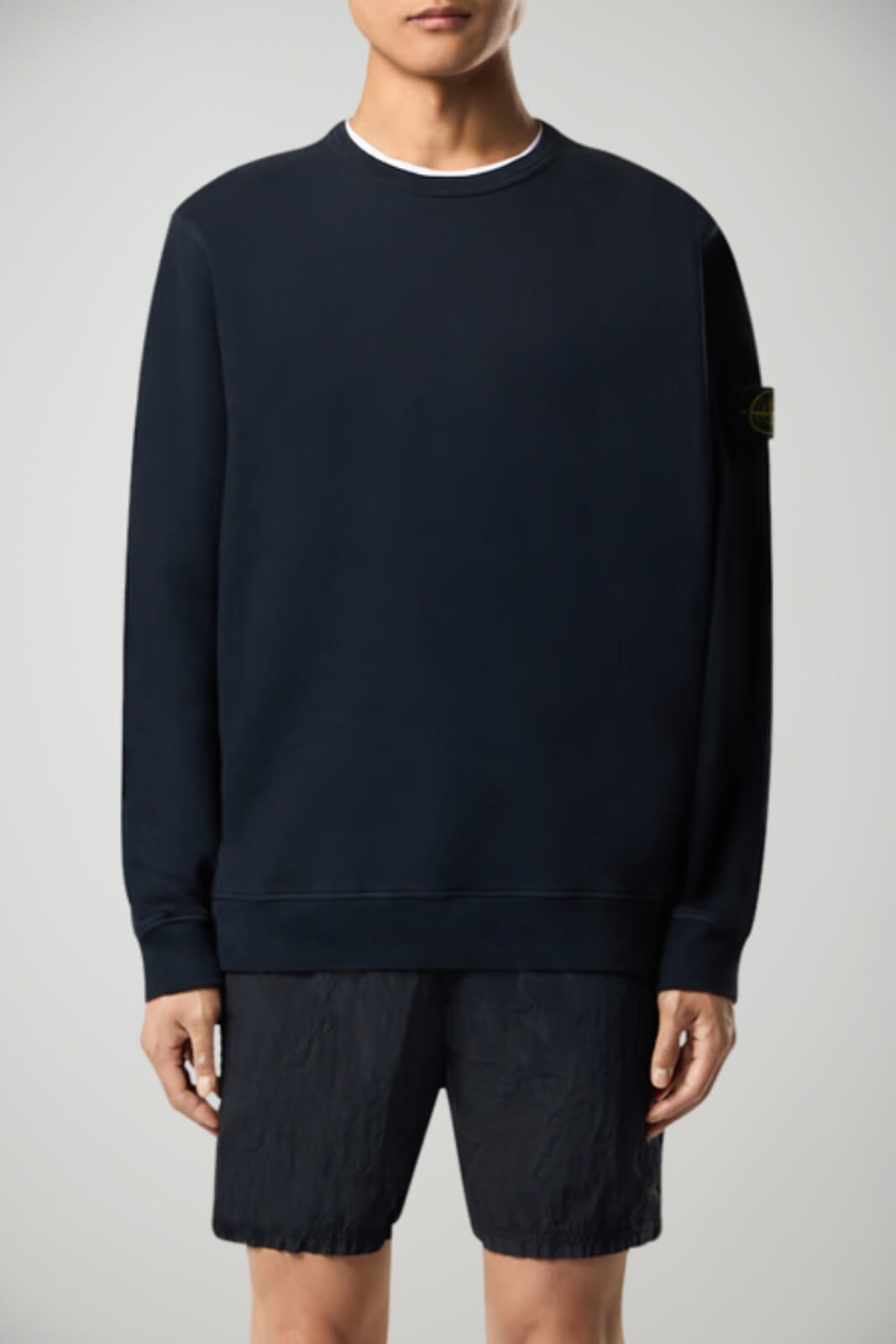 Stone Island felpa uomo BRUSHED ORGANIC COTTON FLEECE