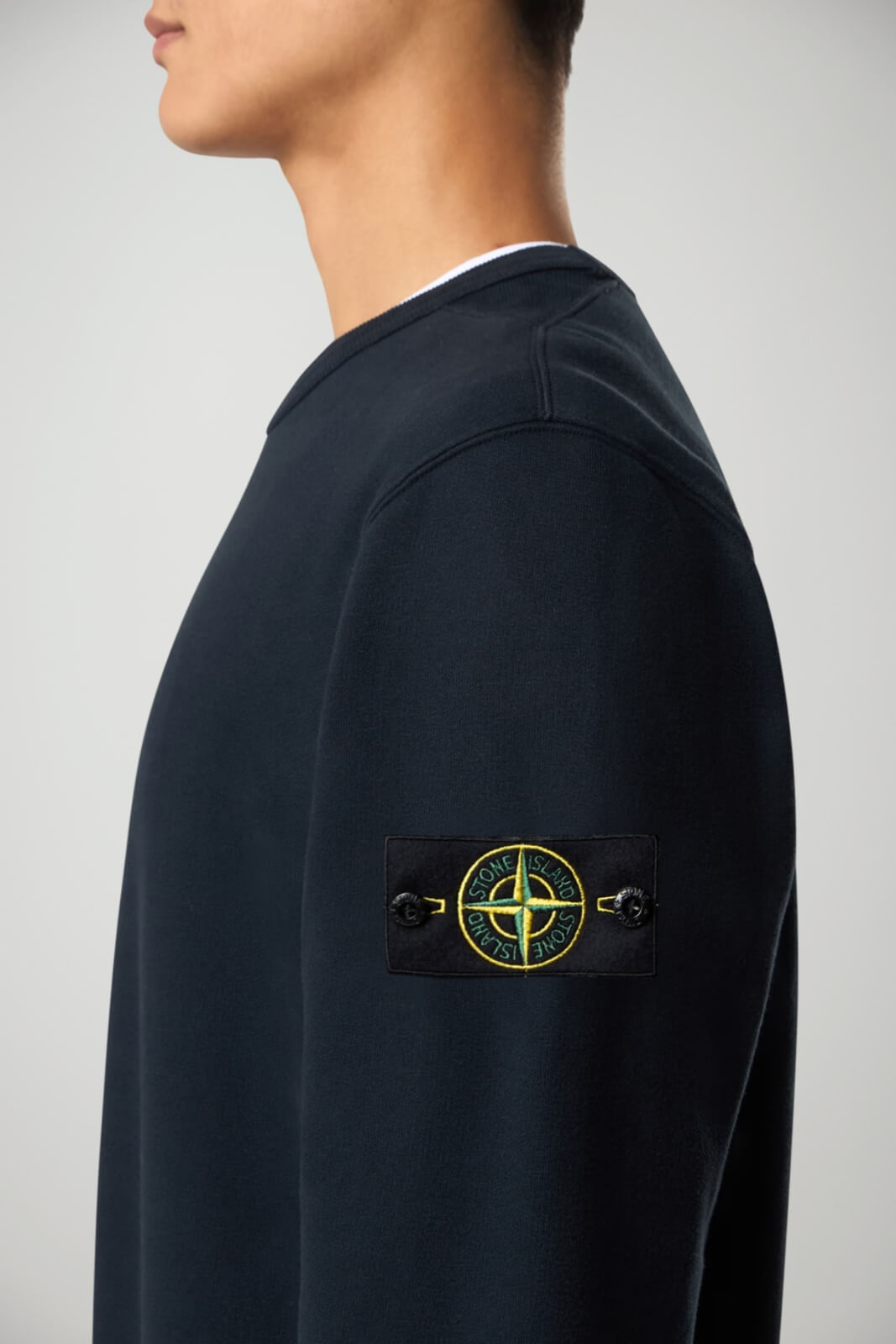 Stone Island felpa uomo BRUSHED ORGANIC COTTON FLEECE