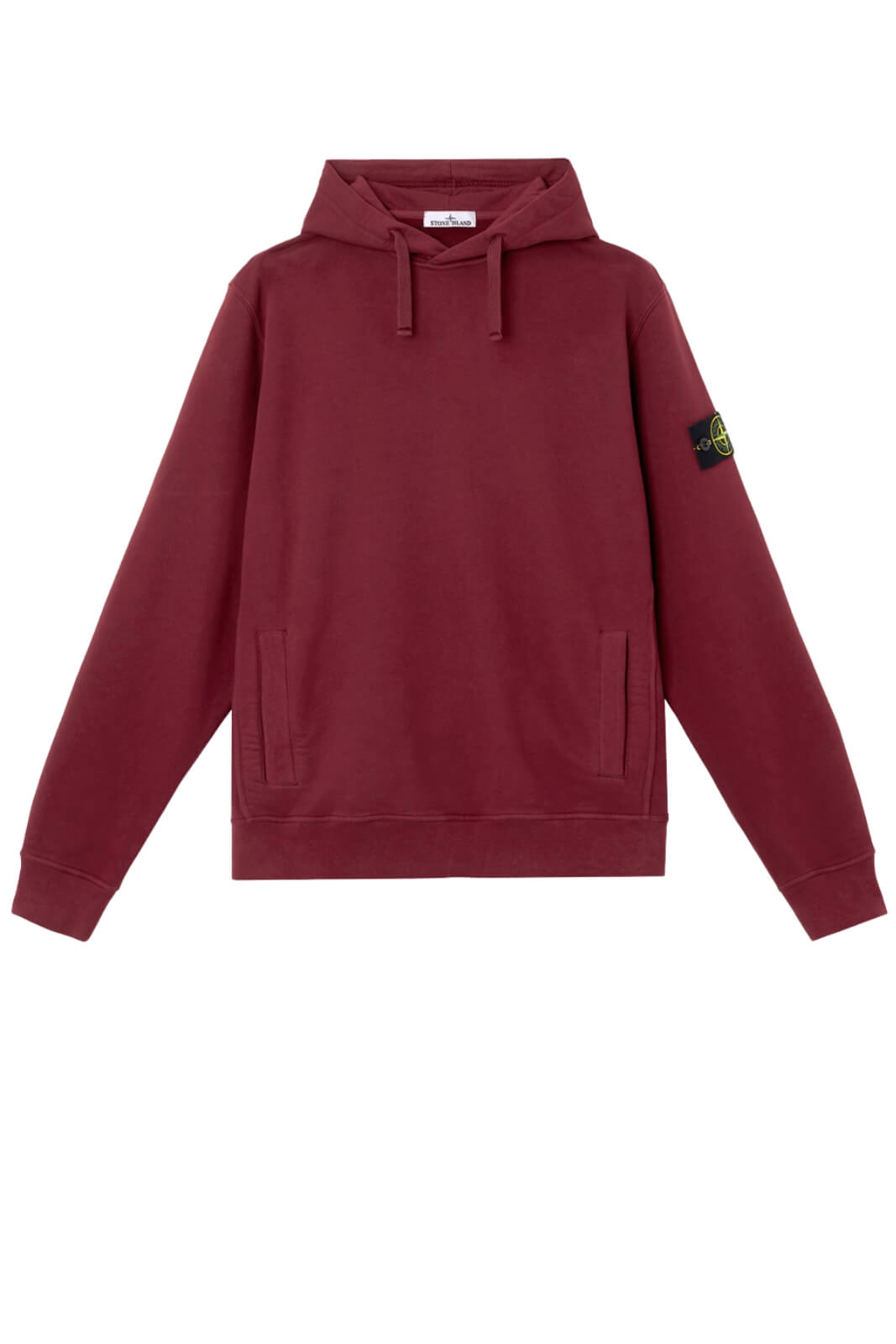 Sudadera con capucha de algodón orgánico cepillado para hombre de Stone Island