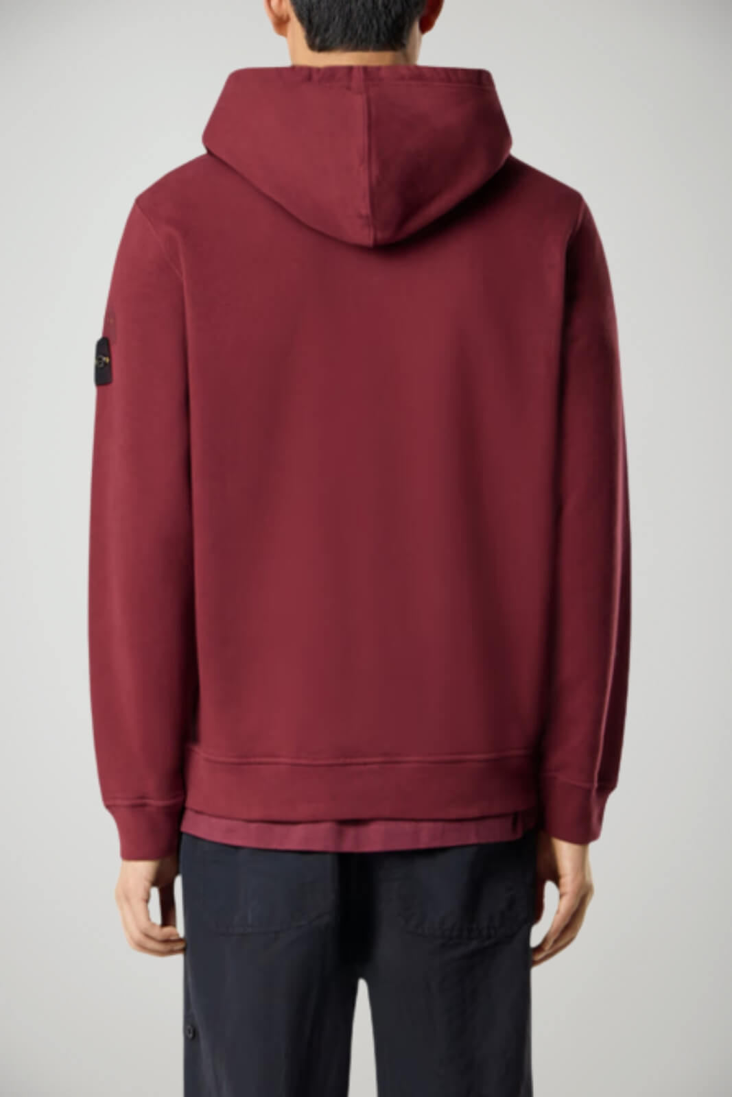 Stone Island felpa uomo BRUSHED ORGANIC COTTON FLEECE con Cappuccio