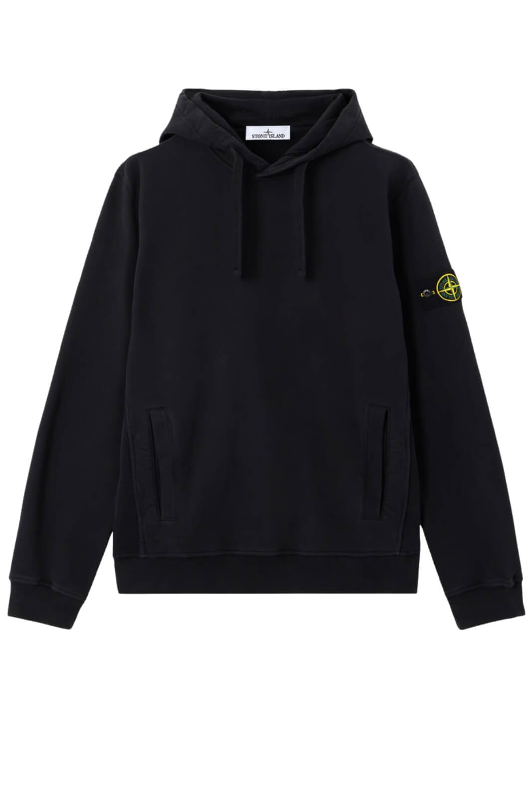 Sudadera con capucha de algodón orgánico cepillado para hombre de Stone Island